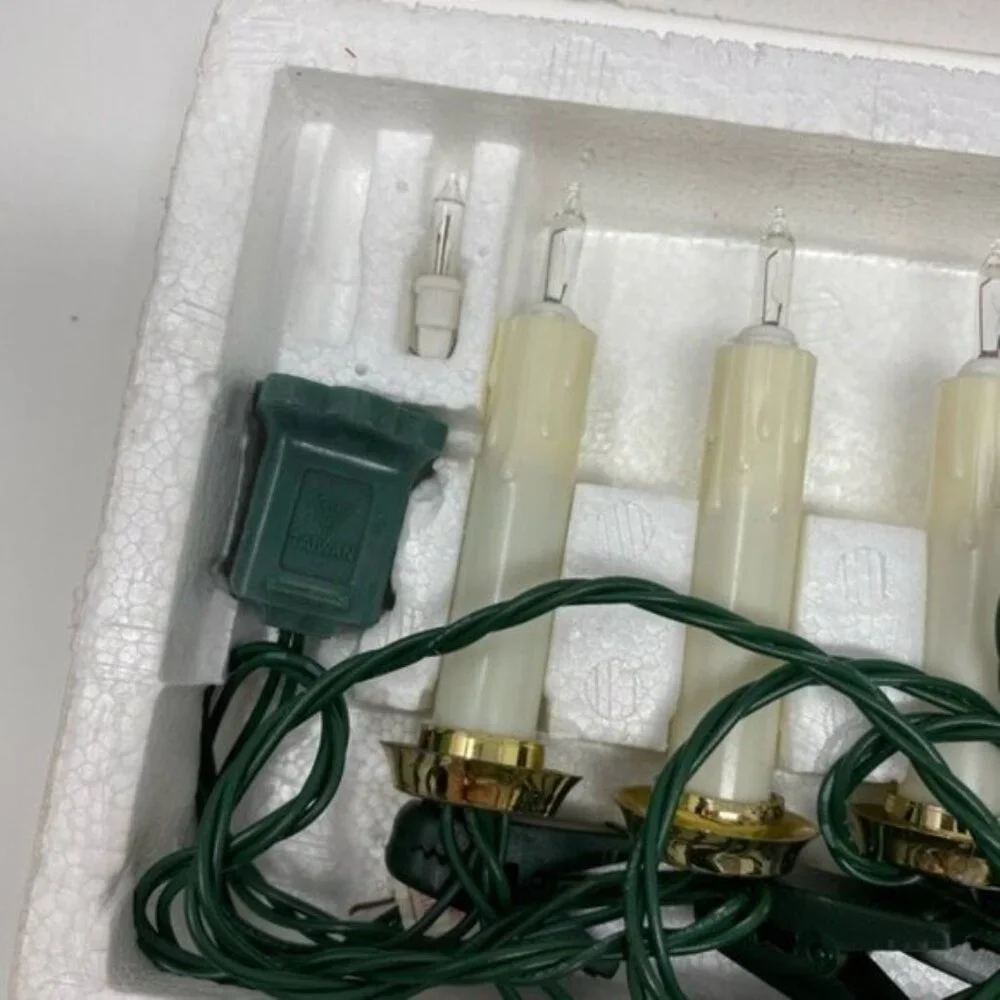 Vintage Clip-on Candle String Christmas Lights
